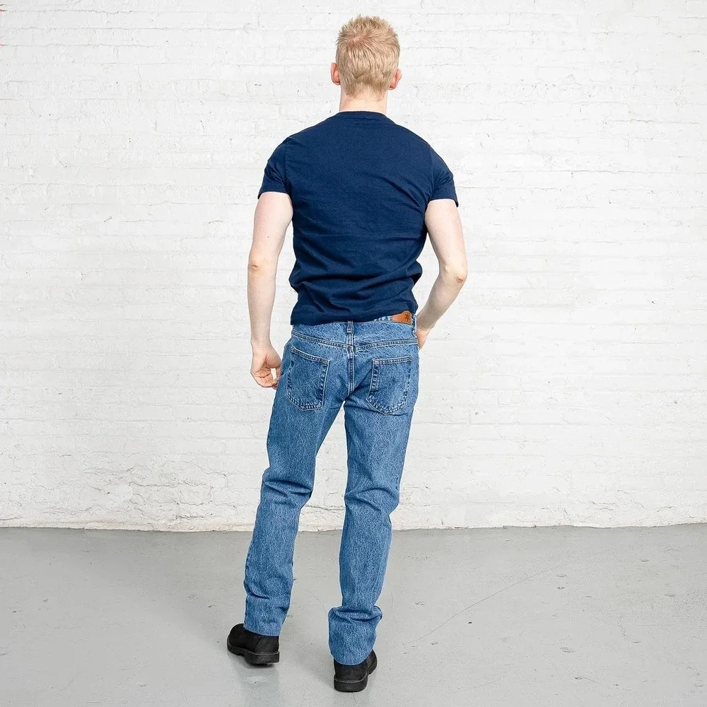 Dearborn Denim Jeans Men's Chicago 100% Cotton Tailored Fit Stone Wash 33